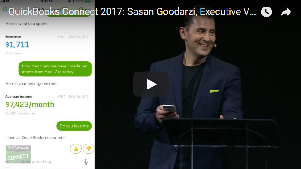 QuickBooks Connect 2017: Sasan Goodarzi, Executive VP and GM Small Business Intuit