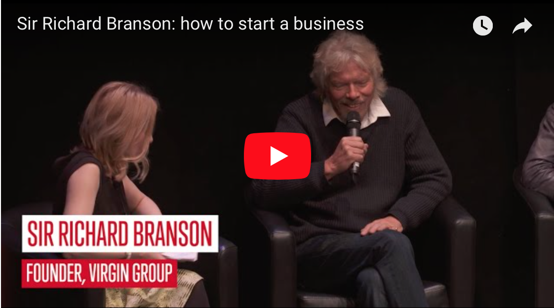 Sir Richard Branson: how to start a business